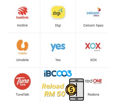 Telco Reload Card RM50 (MYR Only)